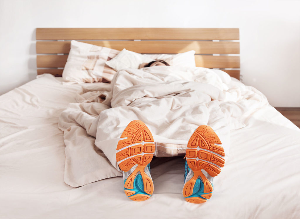 Runner Sleeping with Running Shoes Image